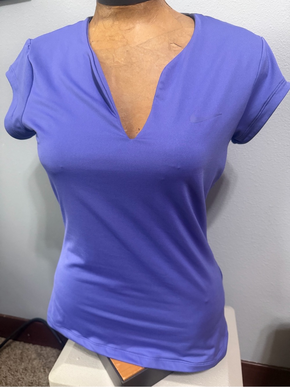 Nike DriFit Women’s Purple V-Neck Short Sleeve Top